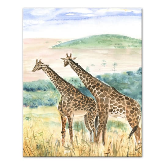 Giraffe Buddies 16" x 20" Canvas Wall Art